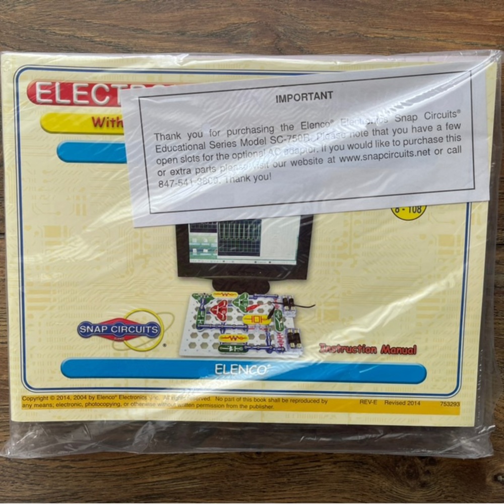 Snap Circuits Basic Electricity & Electronics Educational Program kit SC-750R - Picture 8 of 9